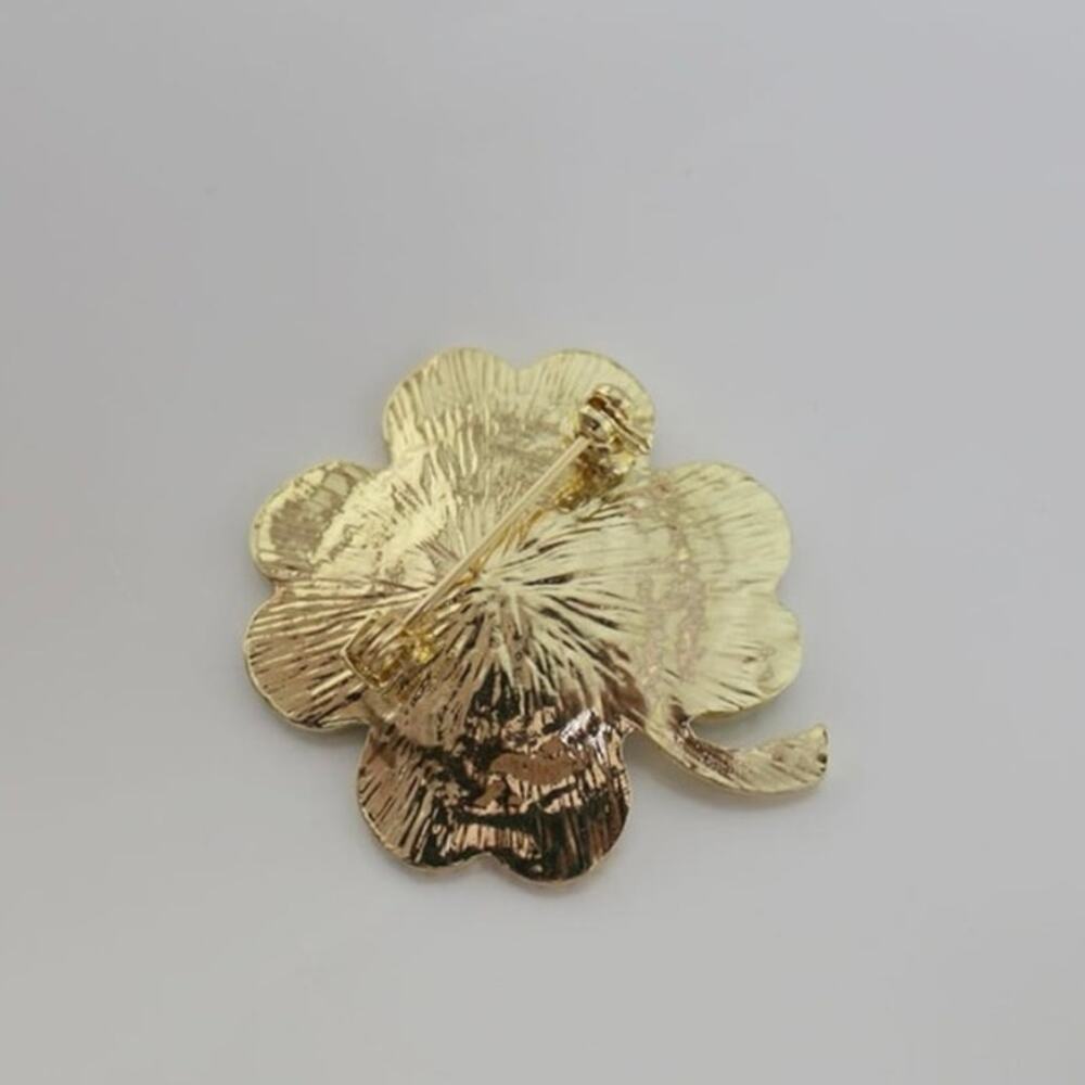 Four Leaf Clover Brooch - Picture 2 of 3